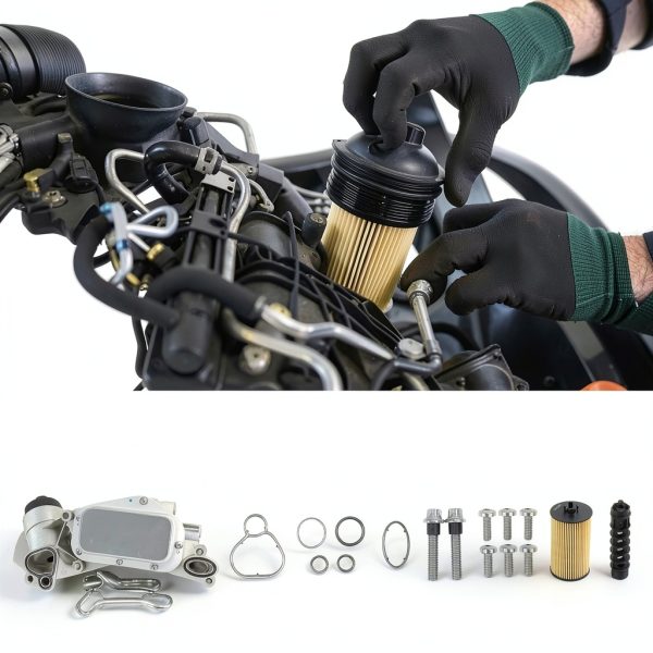 YINAVAGAD Aluminum Engine Oil Cooler Kit Durable-6