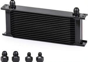 PQY 16-Row Oil Cooler OCK01 Black Universal Fit for Towing Engines-0