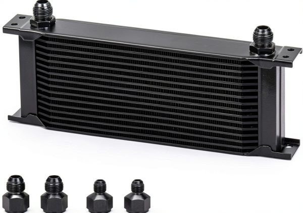 PQY 16-Row Oil Cooler OCK01 Black Universal Fit for Towing Engines-0