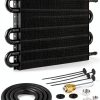 Transmission Cooler EVIL ENERGY Kit Black 6 Pass Aluminum Alloy-0