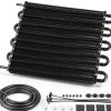 FILTERUP Transmission Oil Cooler Kit 10 Pass Aluminum 5/16" ID Hose-0