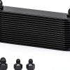 PQY 16‑Row Oil Cooler OCK01 Black Universal Fit Engine Cooling Kit-0
