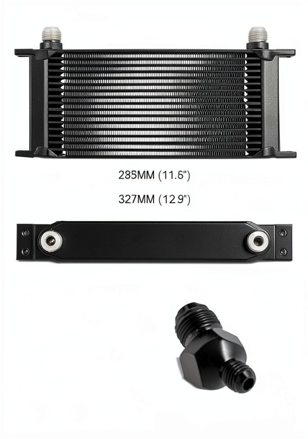 PQY 16-Row Oil Cooler OCK01 Black Universal Fit for Towing Engines-2