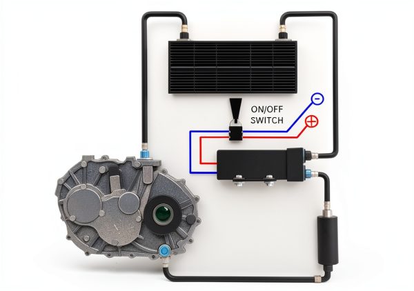 PQY 16‑Row Oil Cooler OCK01 Black Universal Fit Engine Cooling Kit-4