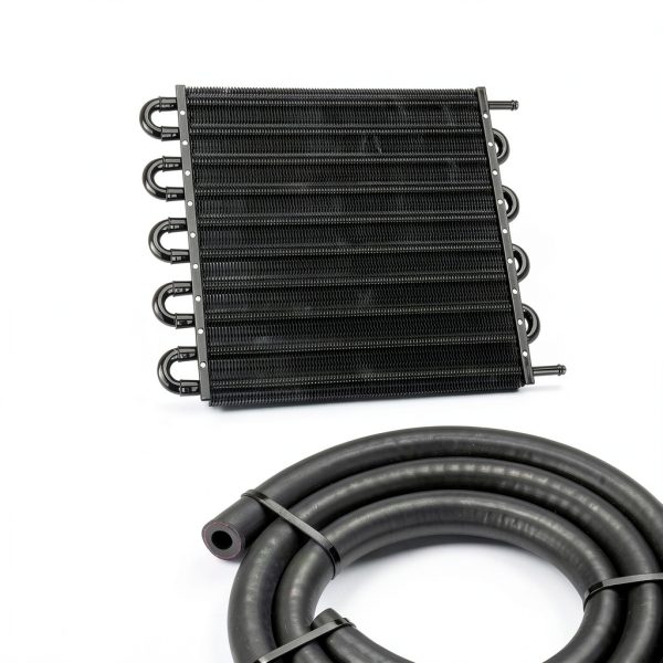 FILTERUP Transmission Oil Cooler Kit 10 Pass Aluminum 5/16" ID Hose-2