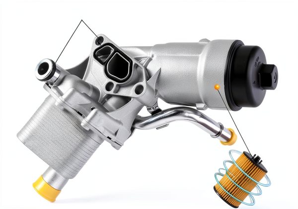 Mardarth 1.4L Engine Oil Cooler Aluminum Chrome Housing M-OC65388-3
