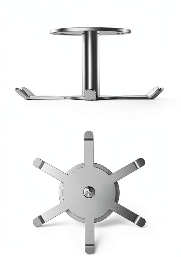 Under Cabinet Hooks 2pcs Rotating Holder Stainless Steel Funnacle-4