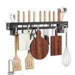 Utensil Hanging Rack Tessitop Stainless Steel Wall Mount 15.7in Black-0