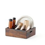 Acacia Wood Utensil Holder COMNICO 6‑Compartment Counter Organizer-0