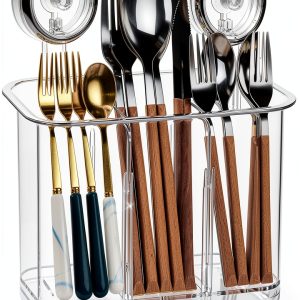 Kitchen Utensil Holders EOFJRUC Clear Hanging Drying Organizer-0