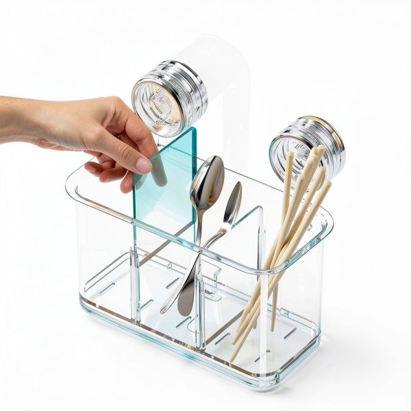 Kitchen Utensil Holders EOFJRUC Clear Hanging Drying Organizer-2