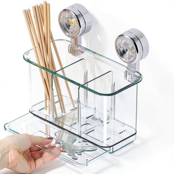 Kitchen Utensil Holders EOFJRUC Clear Hanging Drying Organizer-3