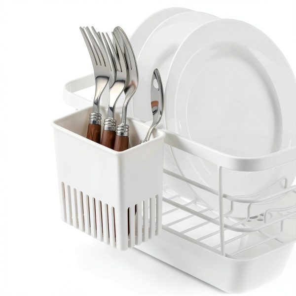 Cutlery Drying Rack - Generic S‑Hook Utensil Drainer (White 2pcs)-1