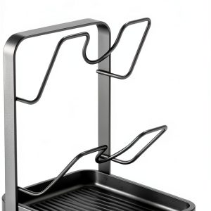 Kitchen Pot Lid Storage Rack GOALGO Gray Double Layer-0