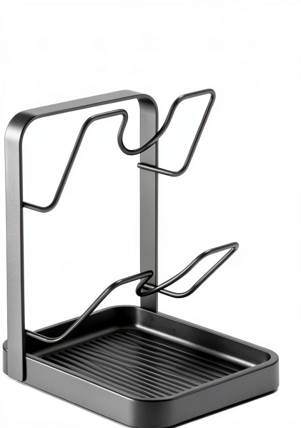 Kitchen Pot Lid Storage Rack GOALGO Gray Double Layer-0