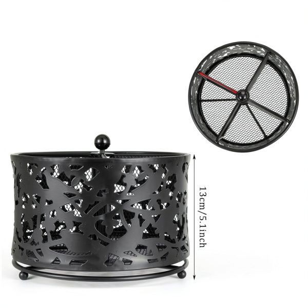 360° Black Rotating Utensil Caddy HOFURME 4‑Compartment Organizer-1